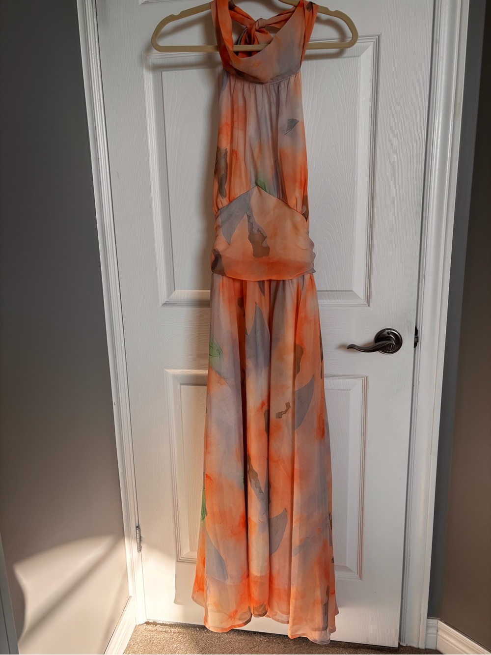 Flowy halter maxi dress